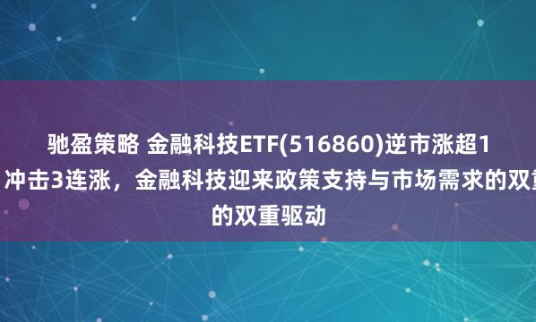 驰盈策略 金融科技ETF(516860)逆市涨超1.5%，冲击3连涨，金融科技迎来政策支持与市场需求的双重驱动